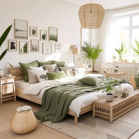 Small Modern Bedroom, Eclectic Decor Bedroom, Bedroom Decor For Women, Sophisticated Bedroom, Eclectic Bedroom, Modern Bedroom Decor, Elegant Bedroom, Bedroom Green, Small Room Bedroom