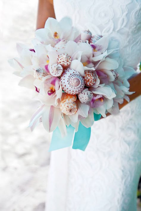 beautiful bridal bouquets for beach weddings Beach Wedding Bouquet, Shell Bouquet, Beach Bouquet, Seashell Bouquet, Gorgeous Wedding Bouquet, Beautiful Bridal Bouquet, Beach Wedding Flowers, Beach Flowers, Beach Wedding Decorations