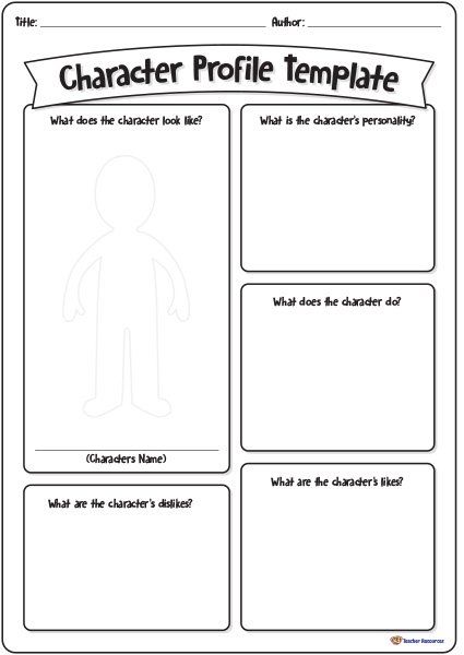 Reading and Writing Resources Archives - K-3 Teacher Resources Creating A Character Template, Creating A Character Worksheet, Create A Character Template, Character Analysis Template, Character Study Template, Character Profile Drawing, Character Building Template, Character Template Drawing, Survival Activities