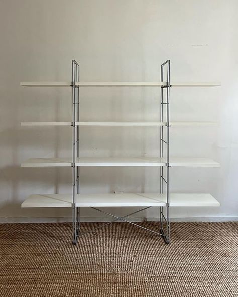 Ikea Metal Shelf, Vintage Ikea Shelf, Niels Gammelgaard Ikea Shelf, Zurich Apartment, Ikea Bookshelf, Ikea Shelving Unit, Niels Gammelgaard, Ikea Vintage, Alice Dellal