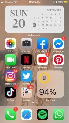 Home Iphone Ideas, Ideas Pantalla Inicio Iphone, What’s On My Iphone, Iphone Ideas Organize Apps, Iphone Home Screen Layout Organized, Iphone Screen Ideas, Iphone 7 Aesthetic, Organisation Iphone Apps, Iphone Organization Homescreen