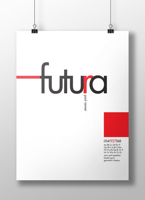 Typography Poster: Futura on Behance Typeface Poster, Typographic Poster Design, Typography Book, 브로셔 디자인, Typo Poster, Typography Graphic Design, Buch Design, Poster Fonts, 타이포그래피 포스터 디자인