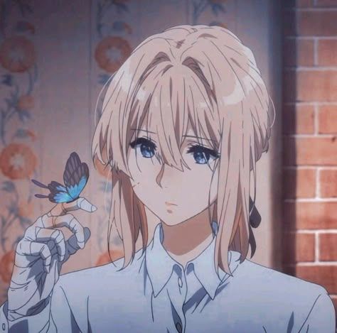 Violet Evergarden, An Anime, Anime Character, Violet, Blonde, Wall, Hair, Anime, Blue