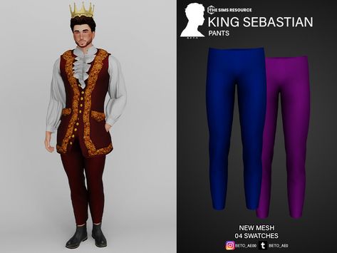 Sims 4 Cc King Clothes, Sims 4 King Cc, Prince Disney, Halloween City, Sims 4 Tattoos, King Outfit, Princess Core, Sims 4 Cas, Royal Families