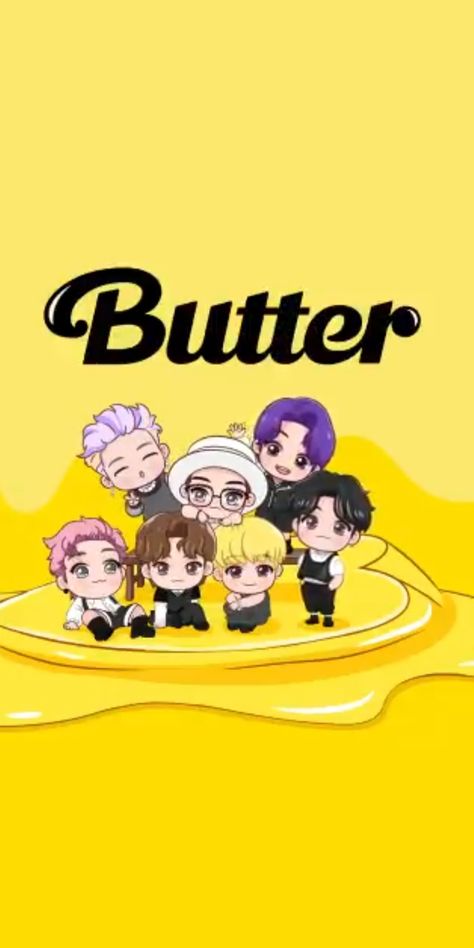 Bt21 Lockscreen, Butter Wallpaper, Anime Bts, Butter Bts, Iphone Wallpaper Yellow, Bts Big Hit, Tiny Tan, Bts Butter, Bts Aesthetic Wallpaper For Phone