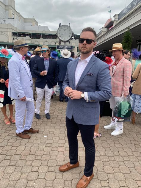 #rayban #longshine #kyderby Horse Race Outfit Men, Mens Derby Outfits, Kentucky Derby Mens Attire, Kentucky Derby Men, Horse Race Outfit, Party Outfit Men, Race Outfit, Ky Derby, Derby Outfits