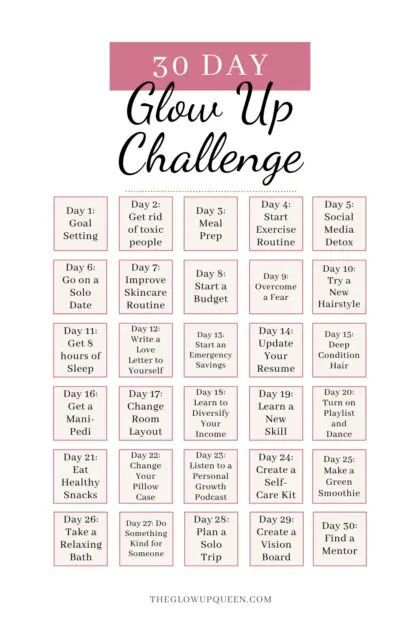 30 Day Glow Up Challenge, Glow Up Challenge, Detox Day, Challenges To Do, The Glow Up, Self Care Bullet Journal, Day Glow, Glow Up Tips, 30 Day Challenge