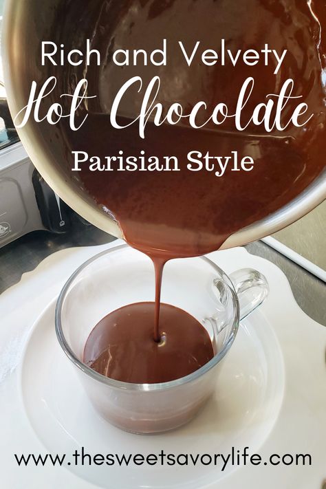 Sipping Hot Chocolate, French Hot Chocolate Recipe, Hit Chocolate, Sipping Chocolate Recipe, French Hot Chocolate, Creamy Hot Chocolate Recipe, Sipping Chocolate, Hot Chocolate Recipe Homemade, Gourmet Hot Chocolate