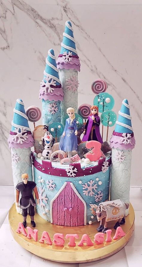 1. Frozen birthday cake Birthdays celebrations are always special and they should be celebrated with all the heart and soul, especially for the children. Childhood... Frozen Rainbow Cake, Birthday Cakes Unicorn, Cake Decor Ideas Birthday, Rainbow Elsa Cake, Frozen Cake Design Birthdays, Frozen Cakes Ideas, Elsa Frozen 2 Cake Ideas, Cake Frozen Birthday Ideas, Frozen Cakes Birthday