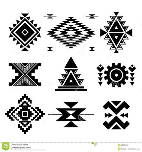 Cow Skull Art, Aztec Decor, Navajo Pattern, Muster Tattoos, Native American Patterns, Geometric Elements, Southwest Design, Native Design, Tattoo Pattern