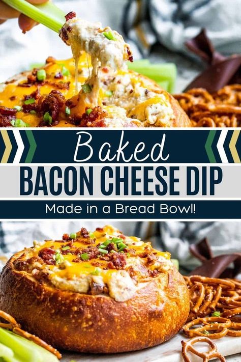 Bread Bowl Halloween, Hot Bread Bowl Dip, Bread Dip Appetizers, Hot Bacon Cheese Dip In Bread Bowl, Hot Bread Dip, Dips In A Bread Bowl, Dip In Bread Bowl Recipes, Maple Bacon Cheese Dip, Bread Bowl Dips Recipes