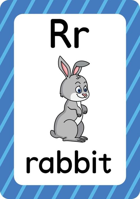 Rabbit vector isolated on white background letter R flashcard Rabbit cartoon R Alphabet, Alphabet Flash Cards Printable, Verses For Kids, Letter Flashcards, Abc Cards, Apple Vector, Rabbit Pictures, Rabbit Vector, Abc Flashcards