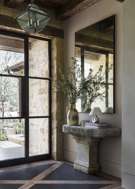 Elegant Foyer Ideas Entryway, Sicilian House, Elegant Foyer, Limestone House, Foyer Ideas Entryway, Tuscany Style, Foyer Ideas, Italy House, Country Aesthetic