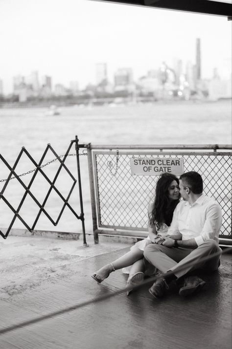 NYC ferry love story Ferry Photoshoot, Ferry Engagement Photos, Griffith Observatory Engagement Photoshoot, Nyc Ferry, Griffith Observatory Engagement Photos, Staten Island Ferry, Nyc Elopement, Staten Island, Couple Shoot