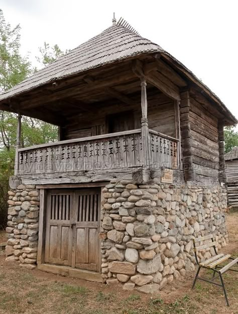 Visit the post for more. Romanian House, Building With Stone, Rural Houses, Stone Cabin, Stone Building, Stone Cottages, Rural House, Tower House, Traditional Houses