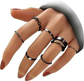 Multi Finger Rings, Rings Vintage Boho, Rings Set For Women, Wholesale Hair Accessories, Aesthetic Rings, Stackable Ring Sets, Knuckle Ring, Ring Trends, Hoop Earring Sets