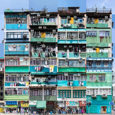 Present & Correct on Twitter: "The colour coded tenement buildings of Hong Kong. Shot & compiled by Ric Tse. https://t.co/m3OfBbBzwe https://t.co/j1LUQFIGze" / Twitter Hong Kong, Hong Kong Building, City Puzzle, Modern Workspace, Colourful Buildings, Building Blocks, Work Space, Color Coding, The Modern