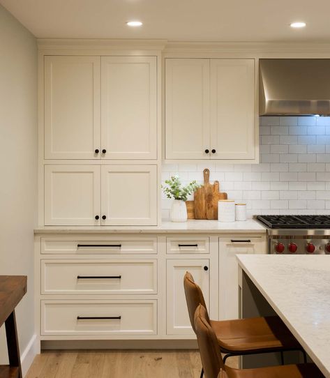 Off White Kitchen Cabinets, Crown Point Cabinetry, Sherwin Williams White, Off White Kitchens, Face Frame, Kitchen Gallery, Kitchen Features, White Flour, White Kitchen Cabinets