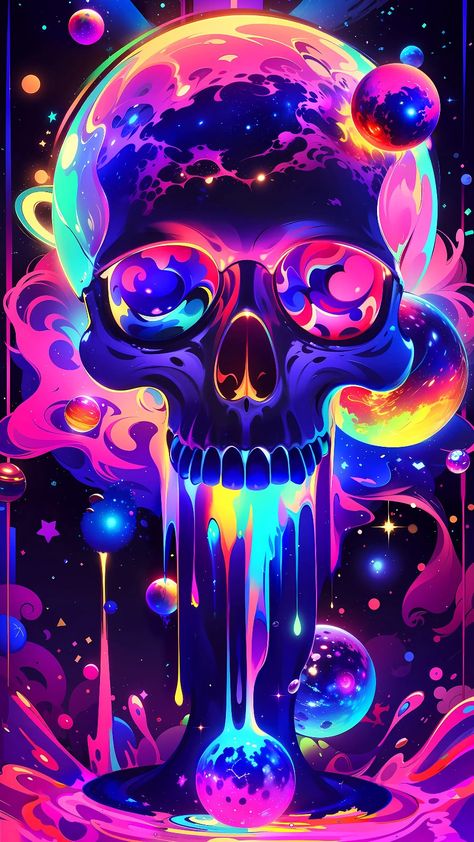 Illustration Kunst, Halloween Wallpaper Cute, Trippy Designs, Dark Artwork, Graffiti Style Art, Cool Backgrounds Wallpapers, Skull Artwork, Chalk Drawings, Hur Man Målar