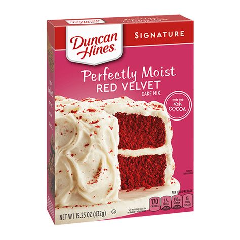 Red Velvet Cake Mix Cookies, Red Velvet Crinkle Cookies, Duncan Hines Cake, Cake Mix Brownies, Cake Mix Doctor, Red Velvet Cake Mix, Cupcake Mix, Single Serve Desserts, Red Cake