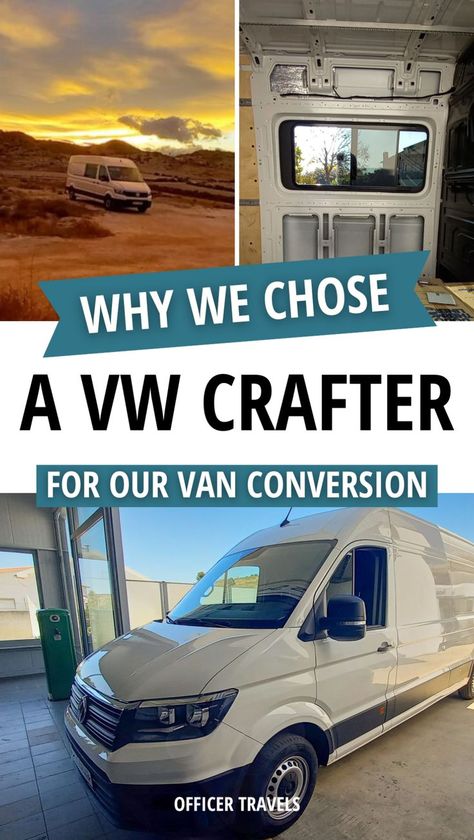 A quick intro to our VW 2019 Crafter camper van conversion and reasons why we think this is the best van for DIY campervan conversions. If you're planning to convert a campervan, and looking for the best van for the job, this post will outline why WE think the VW Crafters are the perfect fit, along with what our campervan conversion plans are, and our next steps! Crafter Camper Conversion, Van Conversion Tips, Vw Crafter Camper, Campervan Storage Ideas, Camper Layout, Campervan Storage, Van Layouts, Self Build Campervan, Van Life Hacks