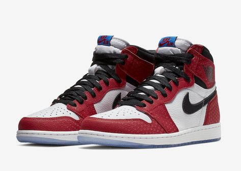 Air Jordan 1 Origin Story Spider-Verse 555088-602 Release Date Price Og Spiderman, Jordans Retro, Mens Fashion Sneakers, Tenis Nike, Origin Story, Retro Jordans, Air Jordan 1 Retro High Og, Air Jordans Retro, Cool Shoes