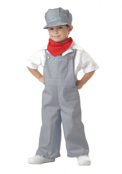 The Most Popular Uniform-Inspired Halloween Costumes Train Engineer Costume, Engineer Costume, Train Engineer, California Costumes, Amtrak Train, Bodysuit Costume, Toddler Size Chart, Boy Halloween Costumes, Kids Party Supplies