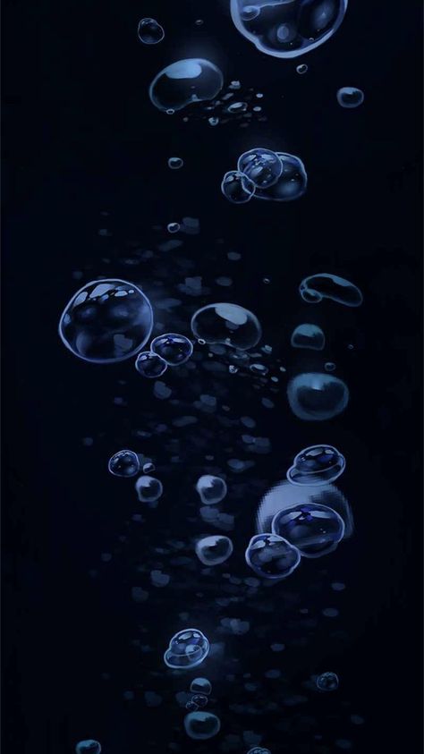 Under Sea Aesthetic, Ocean Bubbles Drawing, Under The Ocean Aesthetic, Bubble Wallpaper, Underwater Drawing, Underwater Bubbles, Jellyfish Illustration, Bubble Drawing, Sea Drawing