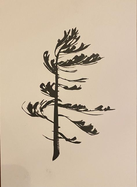 Redwood Tree Tattoos, Tattoos That Flow, Tree Doodle Drawing, Larch Tattoo, Century Plant Tattoo, Tattoo Tree Men, Pretty Nature Tattoos, In The Bleak Midwinter Tattoo, 3 Trees Tattoo