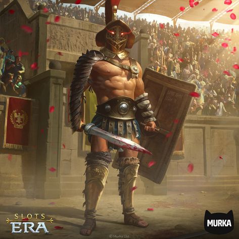 ArtStation - Gladiator, Sergey Samarskiy Ancient Rome Gladiators, Gladiator Games, Gladiator Movie, Greek Warrior, Roman Soldiers, Greek Art, Illustration Artwork, Ancient Rome, Dnd Characters