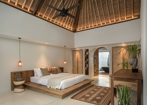 Villa Massilia 2 photo by KIEARCH. Bali Master Room, Resort Interior Design Bedroom, Villa Style Bedroom, Bali Themed Bedroom, Balinese Bedroom Design, Balinese Bedroom Ideas, Resort Villa Interior, Tropical Villa Bedroom, Bali Villa Bedroom