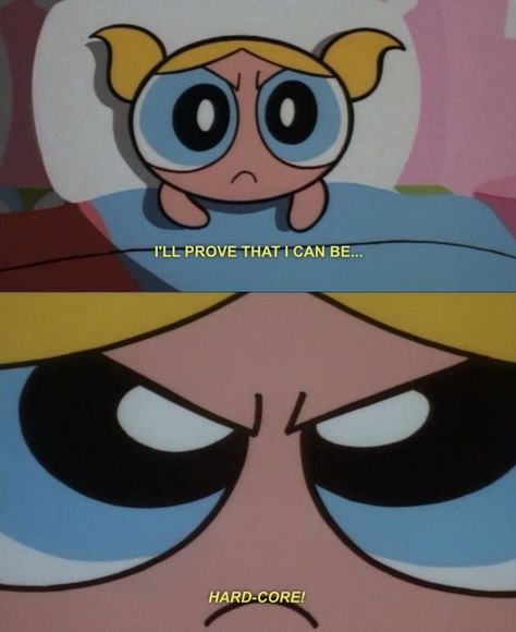 The Powerpuff Girls Powerpuff Girls Quotes, Powerpuff Girls Meme, Powerpuff Bubbles, Power Puff Girls Bubbles, Funny Day Quotes, The Powerpuff Girls, Girl Memes, The Powerpuff, Cartoon Memes