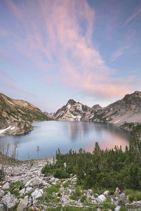 Sawtooth Lake and Mount Regan Idaho Idaho Aesthetic, Manifesting Travel, Daylight Rings, Sun Valley Idaho Summer, Hayden Lake Idaho, Idaho Mountains, Sawtooth Mountains Idaho, Bear Lake Idaho, Travel Creative