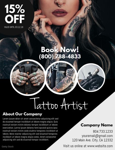 Customize this design with your video, photos and text. Easy to use online tools with thousands of stock photos, clipart and effects. Free downloads, great for printing and sharing online. Flyer (US Letter). Tags: small business, tattoo, tattoo artist, tattoo business, tattoo flyer, Small Business Flyers, Corporate, Professional Services , Corporate Tattoo Offer Poster Design, Tattoo Offer Poster, Tattoo Flyer Design, Tattoo Promotion Ideas, Tattoo Artist Logo Design, Tattoo Poster Design, Tattoo Advertising, Business Tattoo, Poster Tattoo