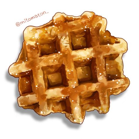 Waffle Art, Studying Food, 귀여운 음식 그림, Food Artwork, Cute Food Drawings, Cute Food Art, Desert Art, Anime Food, Kawaii Food