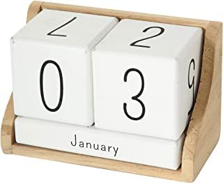 Amazon.com: Perpetual Calender Wood Calendar, Block Calendar, Letter Blocks, Days And Months, Modern Farmhouse Design, Kitchen Counters, Rubik's Cube, Gifted Education, Unique Vases