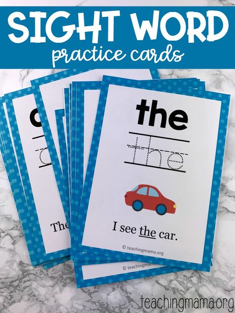 Teaching Mama Free Printables, Free Kindergarten Centers, Free Sight Word Printables, Sight Words Free Printables, Free Printable Sight Words, Preschool Sight Words, Sight Word Fun, Teaching Mama, Teaching Sight Words