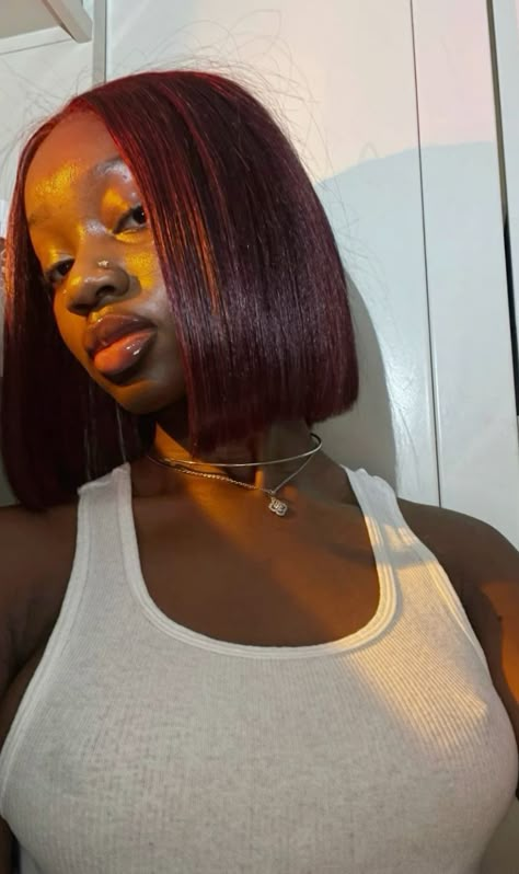 Natural Hair Bob, Dyed Hair Inspiration, Dyed Natural Hair, Pretty Hair Color, Have Inspiration, Natural Hair Styles Easy, Pretty Females, Dope Hairstyles, Hair Laid