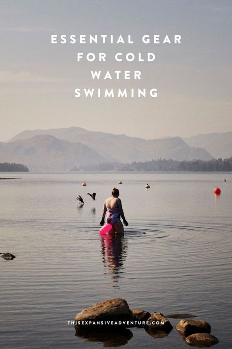 If you're a beginner, just getting into swimming outdoors, you might be wondering what to wear for cold water swimming. Over my time cold water swimming and wild swimming, there are a number of items that have made it into my cold water swimming gear which make wild swimming more enjoyable, safe and enable me to go further. This blog post will show you the essential wild swimming kit you need for cold water swimming safely. Read now and you'll be set for your next swimming adventure. Wild Water Swimming, Cold Swimming, Swimming Outdoors, Cold Water Swimming, Swimming For Beginners, Winter Swimming, Best Hiking Gear, Ocean Swimming, Wild Water