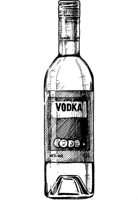 Smirnoff Bottle, Bottle Of Vodka, Bottle Drawing, Bottle Tattoo, Vodka Shots, Bg Design, Whisky Bottle, Vodka Drinks, Alcohol Bottles