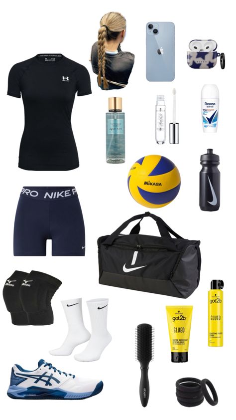 Volley Ball Outfits Girl, Volleyball Outfits For School, Volleyball Shorts Outfit, Volleyball Wishlist, Nike Pro Shorts Outfit, Volleyball Practice Outfits, Volleyball Fits, Aesthetic Volleyball, Cute Easy Outfits For School