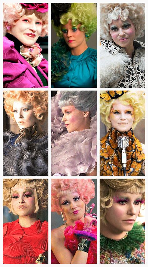 Effie The Hunger Games, Effie Trinket Inspired Outfits, Effie Trinket Makeup, Hunger Game Outfits, Effie Outfits, Hunger Games Capitol Fashion, Hunger Games Makeup, Capitol Fashion, Hunger Games Effie