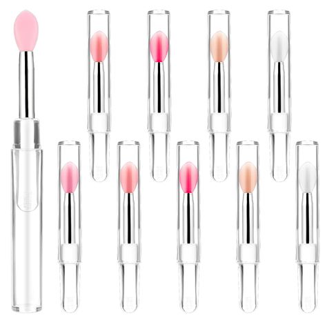 Specifications: Name:Silicone Lip Brush Color: pink, transparent Material: silicone, plastic, metal Function: used to apply cream or liquid lip mask as well as eye shadow, mascara, lipstick, lip gloss, lip balm. Product size: 2.6×0.35 inches/ 6.7×0.9 cm Packaging size: 15× 12 × 1.8 cm Packing method: bag Net weight: 29g Gross weight: 29g Packing list: 10 pcs Lipstick Applicator Brushes with Caps Soft Silicone Material and Quantity:The silicone lip brush can be reused and is widely used in lipstick,lip gloss,lipstick,eyeshadow, etc.Included 10 pcs silicone lip brush,meet your different need Clean and Safe: Our silicone lip gloss brush is hygienic and convenient,no funky smell and lip friendly,lip balm applicator perfect for your lips without harming the skin. Easy to Carry and Use: Lip wand Lip Applicator, Makeup For Girls, Concealer Eyeliner, Mask Applicator, Applying Lipstick, Lipstick Eyeshadow, How To Apply Lipstick, Cream Makeup, Tool Kits