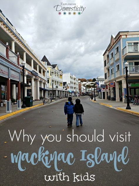 One of our FAVORITE family vacation spots! Why you should visit Mackinac Island with kids Mackinac Island, MI is a great place for a family vacation! Here are why our kids love it so much! #family #Familytravel #familyvacation #mackinac #mackinacisland #michigan #travel #michigantravel Mackinac Island With Kids, Mackinac Island Michigan, Michigan Vacations, Family Vacation Spots, Travel America, Family Outings, Travel Notes, Michigan Travel, Mackinac Island