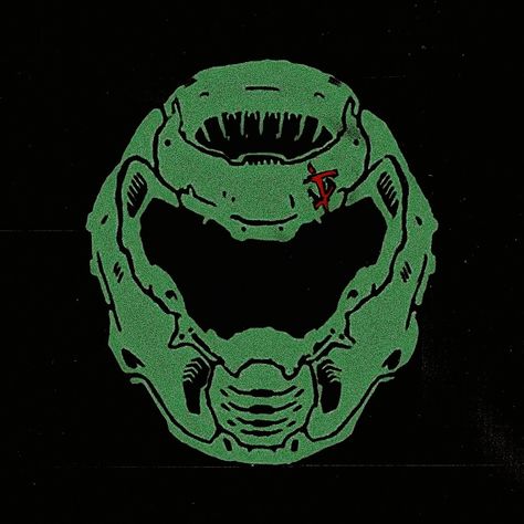 Pixel Art, Doom Tattoo Ideas, Doom Tattoo, Doom Videogame, Doom Guy, Steam Profile, Gothic Alphabet, Doom Slayer, Doom Game