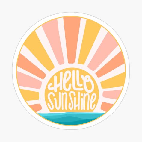 Aesthetic Sunshine, Sunshine Sticker, Sunshine Graphic, Sunset Sticker, Living Room Wall Decor Ideas, Room Wall Decor Ideas, Decor Eclectic, Decor Shabby Chic, Aesthetic Shirts