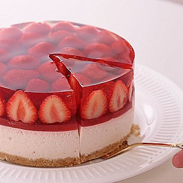 STAND BACK! I'm going to do SCIENCE! Jelly Cheesecake, Baked Strawberries, Jelly Recipes, Strawberry Cheesecake, No Bake, Jelly, Cheesecake, Gif, Science