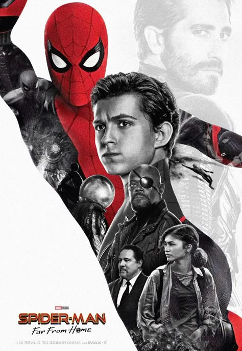 Spider-Man - Far From Home (2019) Spider Man Far From Home Poster, Far From Home Poster, Spiderman Far From Home, Poster Marvel, Art Spiderman, Spider Men, 3d Cinema, Spider Man Far From Home, Superhero Poster