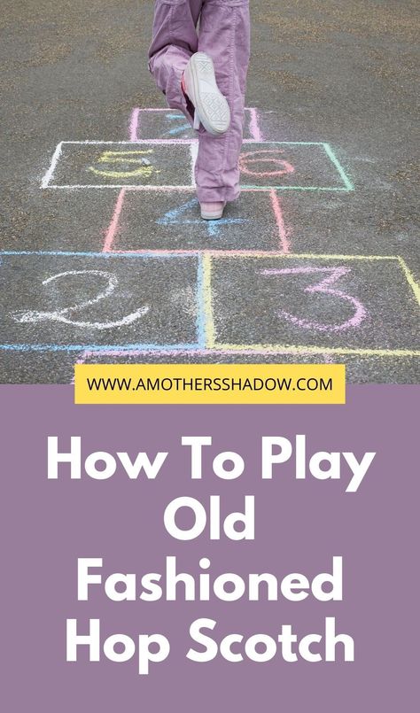 Hop Scotch Games For Kids, Hop Scotch Ideas, Games For Little Kids, Old Fashioned Games, Therapeutic Recreation, Outside Games, Rustic Backyard, Highland Games, Summer Games