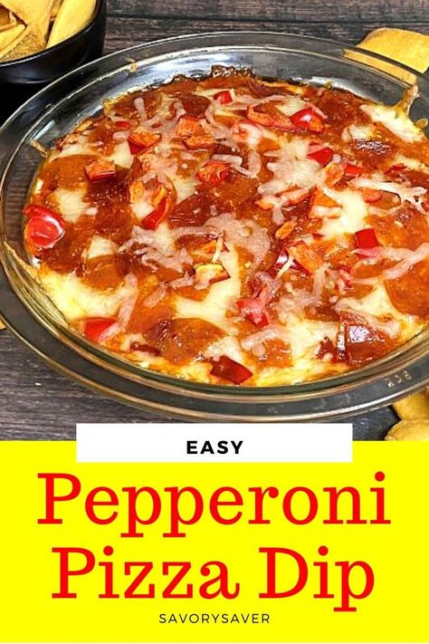 Pepperoni Appetizers, Dip Cream Cheese, Easy Pepperoni Pizza, Cream Cheese Pizza, Pepperoni Dip, Pizza Dip Recipes, Pepperoni Pizza Dip, Pizza Chips, Cheesy Appetizer